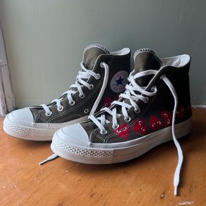 Comme de Garçon Converse Chuck 70 Heart Sneakers